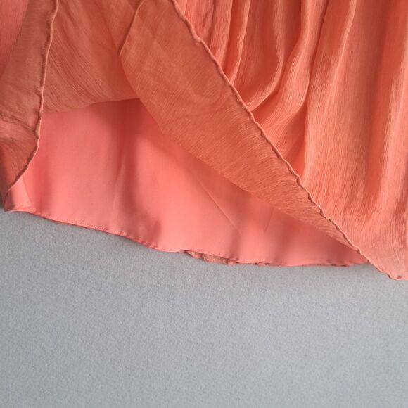 J.Crew Rose Pink Nadia Dress Women’s 10 Silk Chiffon Strapless Peach Romantic - Picture 4 of 12